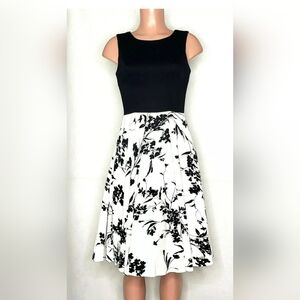 Grace Karin Chic Black and White Floral Dress